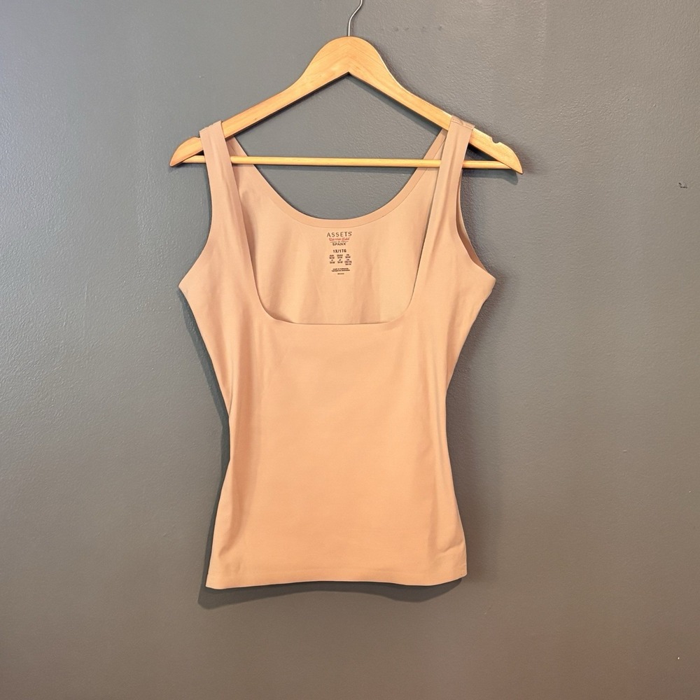 Spanx Open Bust Shapewear Tank Top Womens 1X XL Assets Red Hot Label Slimming